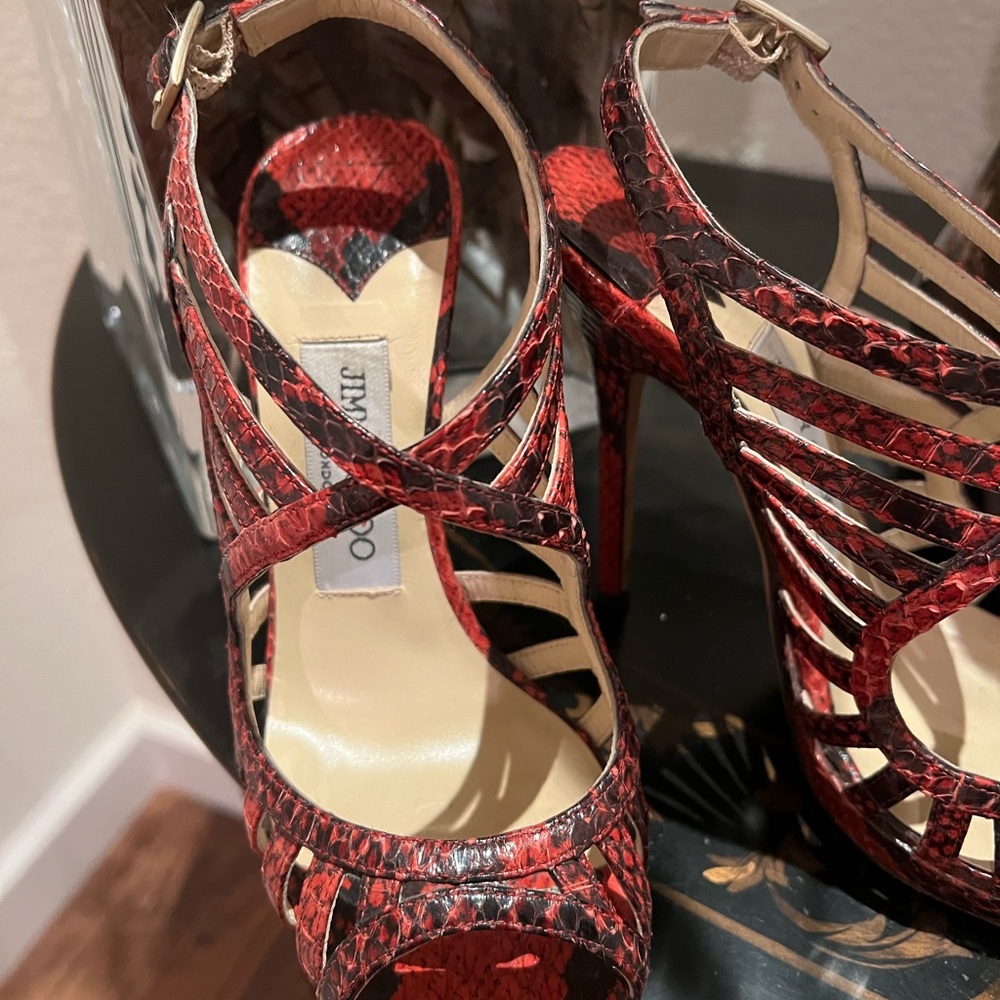 Python Embossed Sandals. - image 6